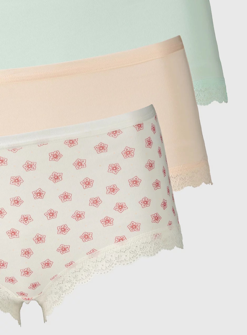 3 Pack Pastel Full Knickers Just Panties